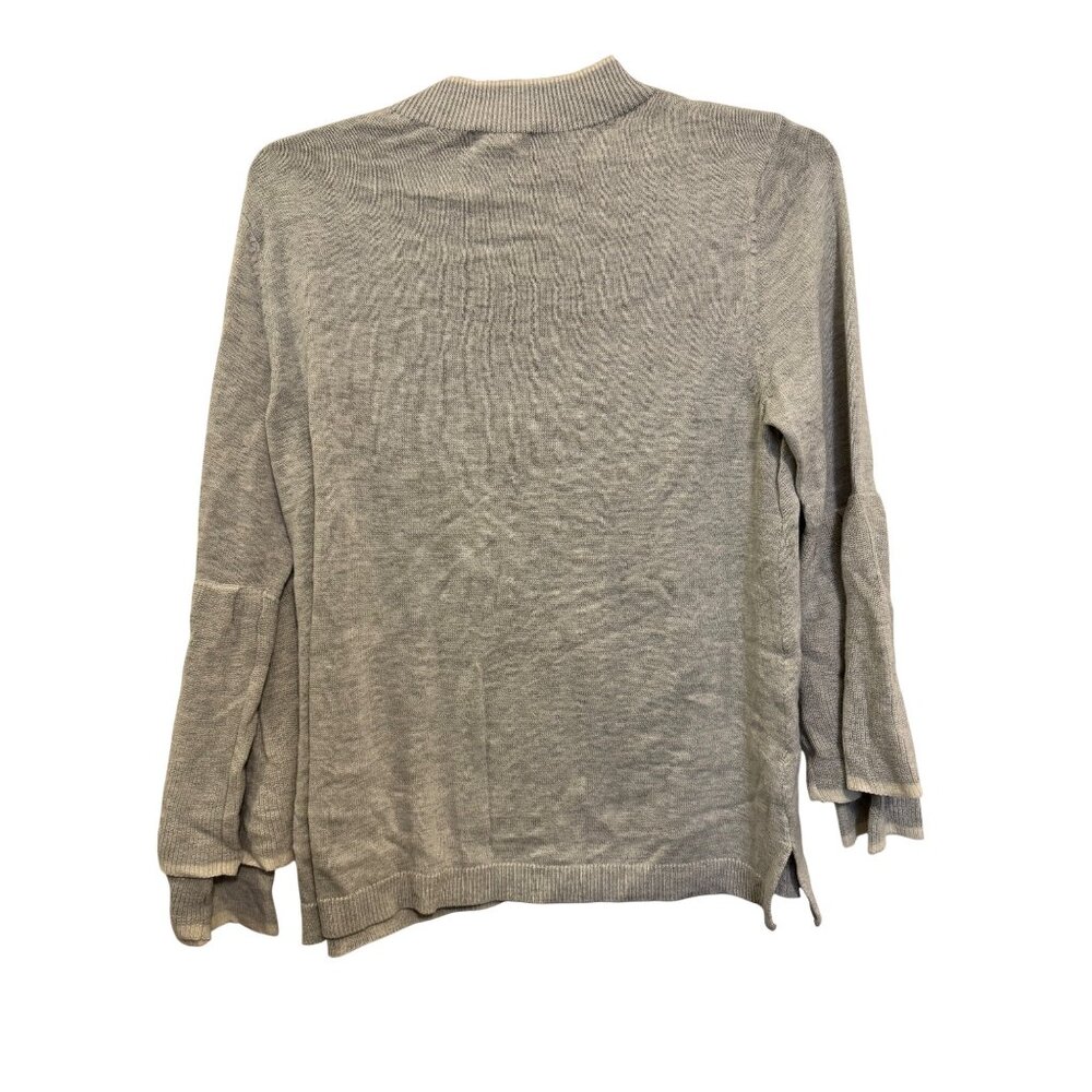 Style & Co Petite Light Grey Bell Sleeve Knit Sweater Winter Blush Soft Comforta - Picture 7 of 8